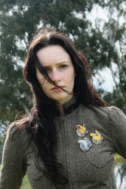 THE STAMP brooch in 𝘚𝘶𝘯𝘴𝘦𝘵